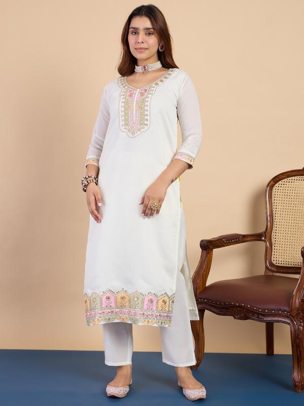 VP 9843 O Women's Designer Kurta Pant Set Premium Pattern Collection